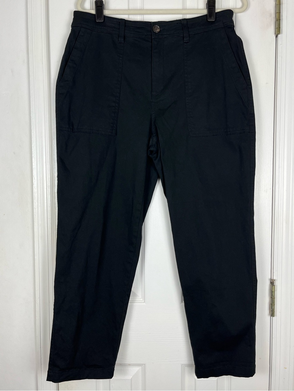 A New Day Women’s Black Stretch High Rise Ankle Pants Sz 12 Cotton Spandex